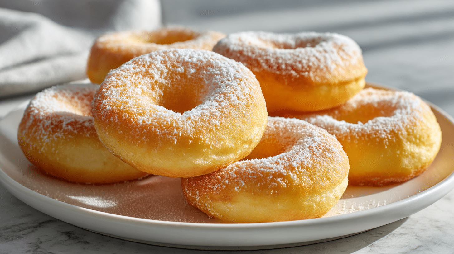 pączki serowe z airfryer na talerzu