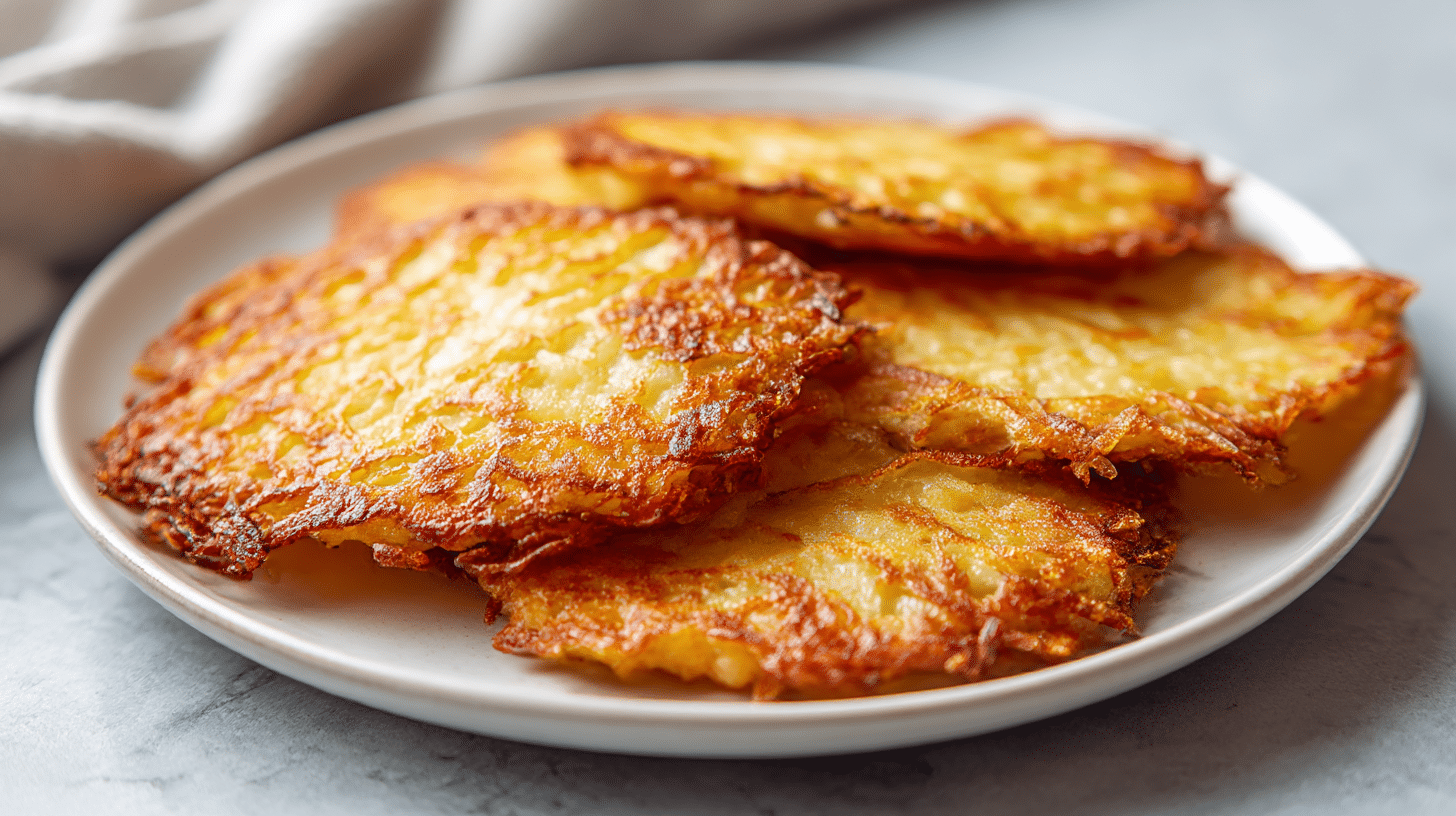 Domowe placki z airfryer z delikatną posypką.