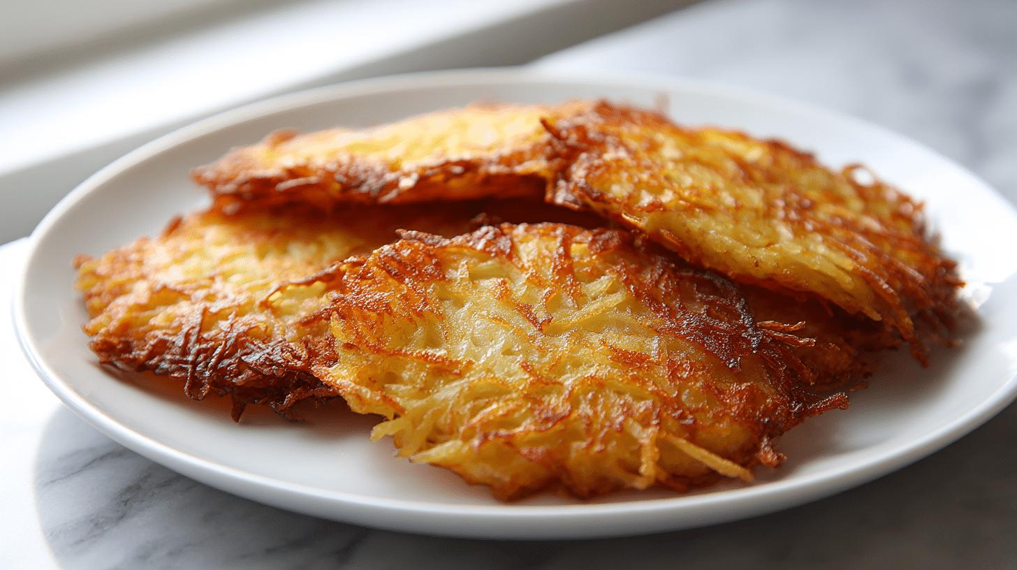 Pyszne placki z airfryer w pięknym podaniu.