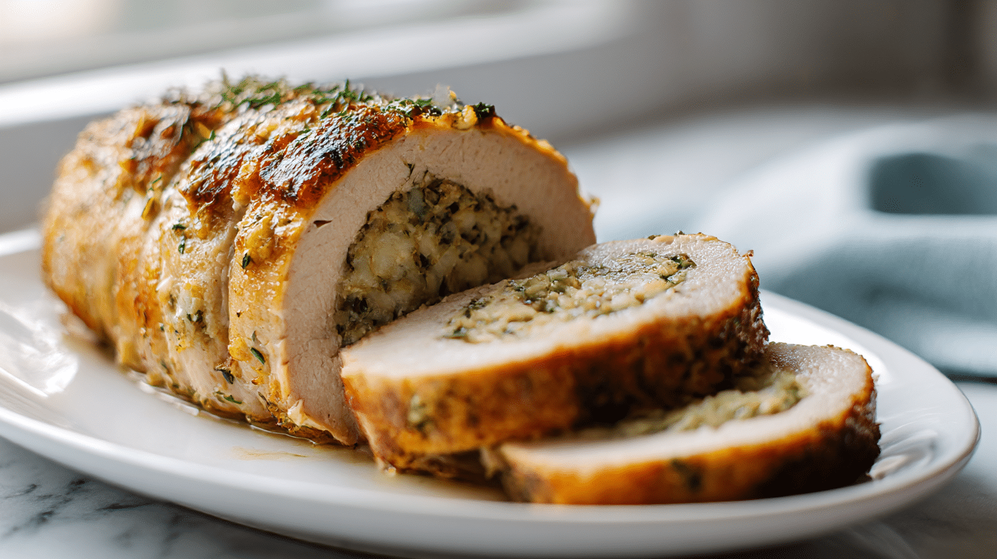Smaczna rolada ze schabu z airfryer z dodatkami