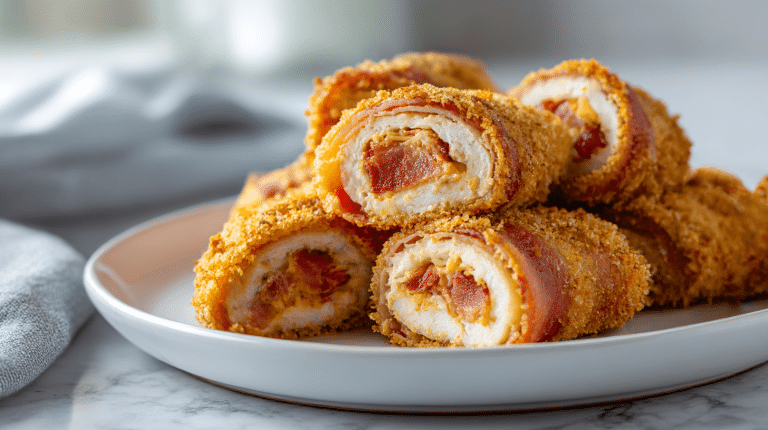 Roladki schabowe w airfryer na talerzu