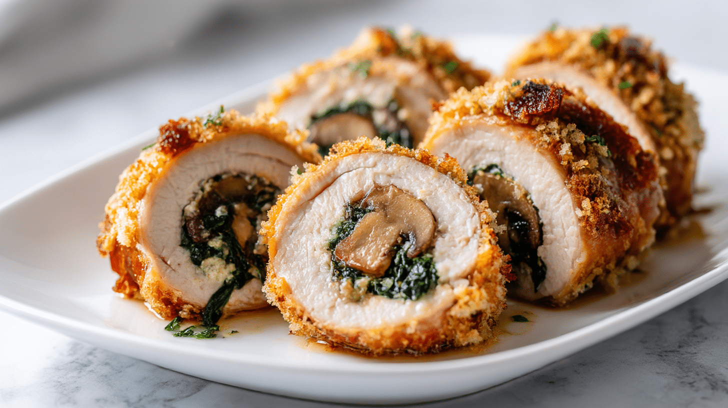 roladki ze schabu w airfryerze z dodatkiem warzyw