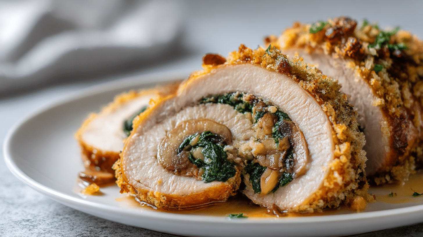 roladki ze schabu w airfryerze na stole