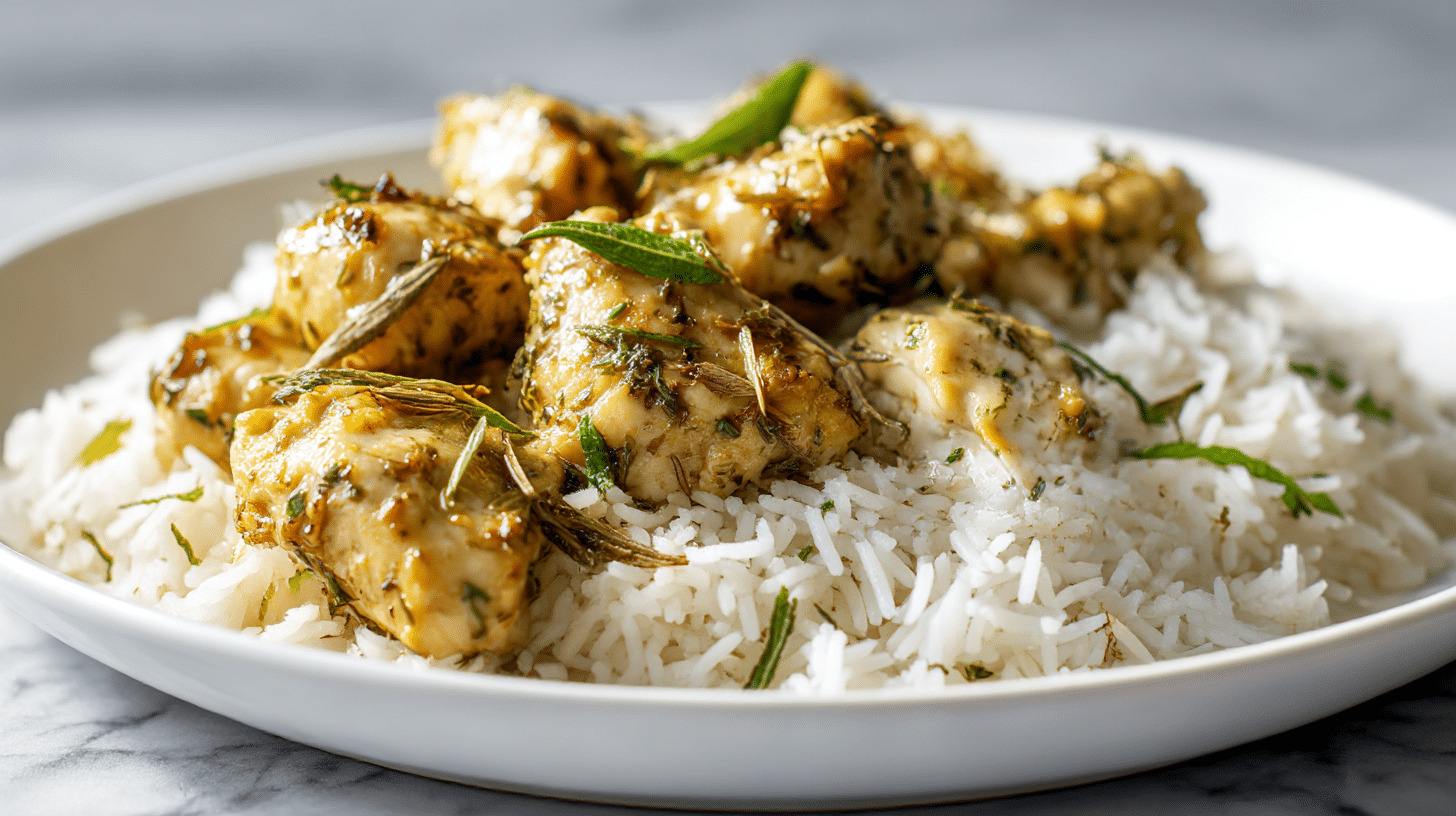 ryz z air fryer smakowicie przygotowany na talerzu