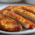 przepis na schabowy z airfryer podany na talerzu