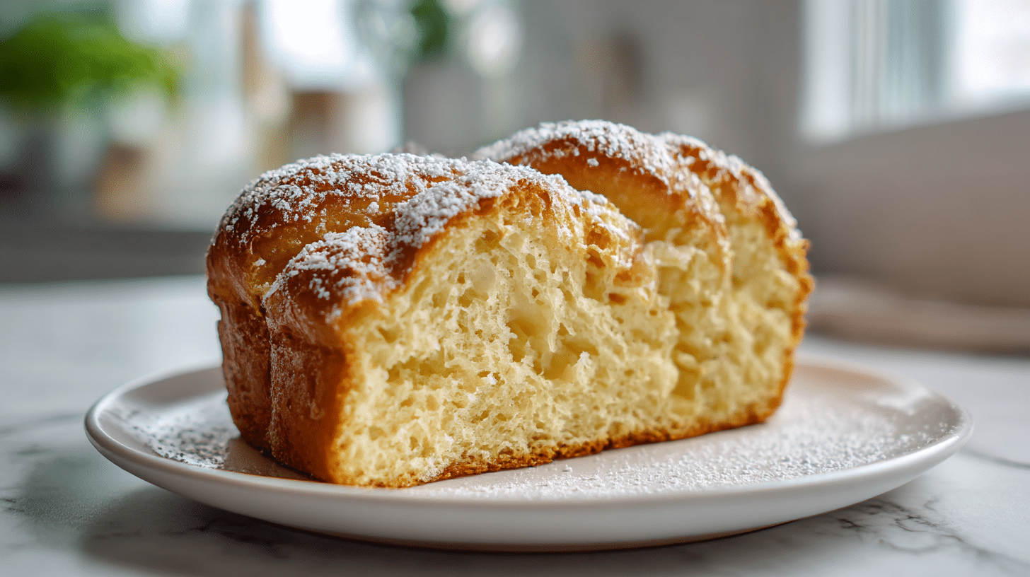 babka serowa airfryer na talerzu