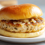 Pyszny burger drobiowy air fryer z chrupiącą skórką