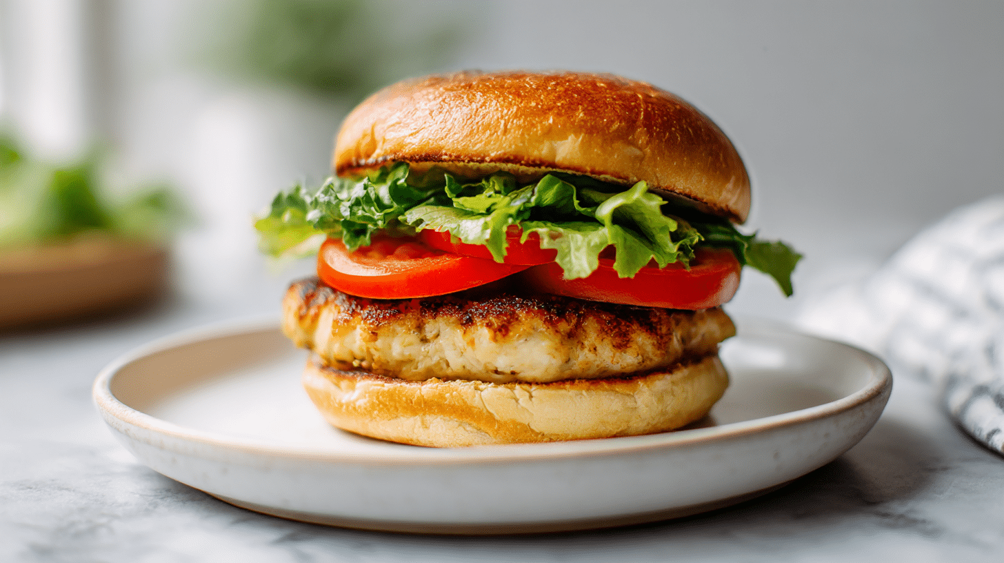 pyszny burger z kurczaka air fryer