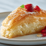 Pyszne ciasto norweskie airfryer do podania na deser.