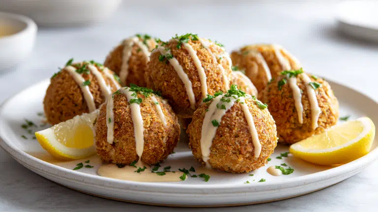 falafel z tahini air fryer w apetycznej kompozycji