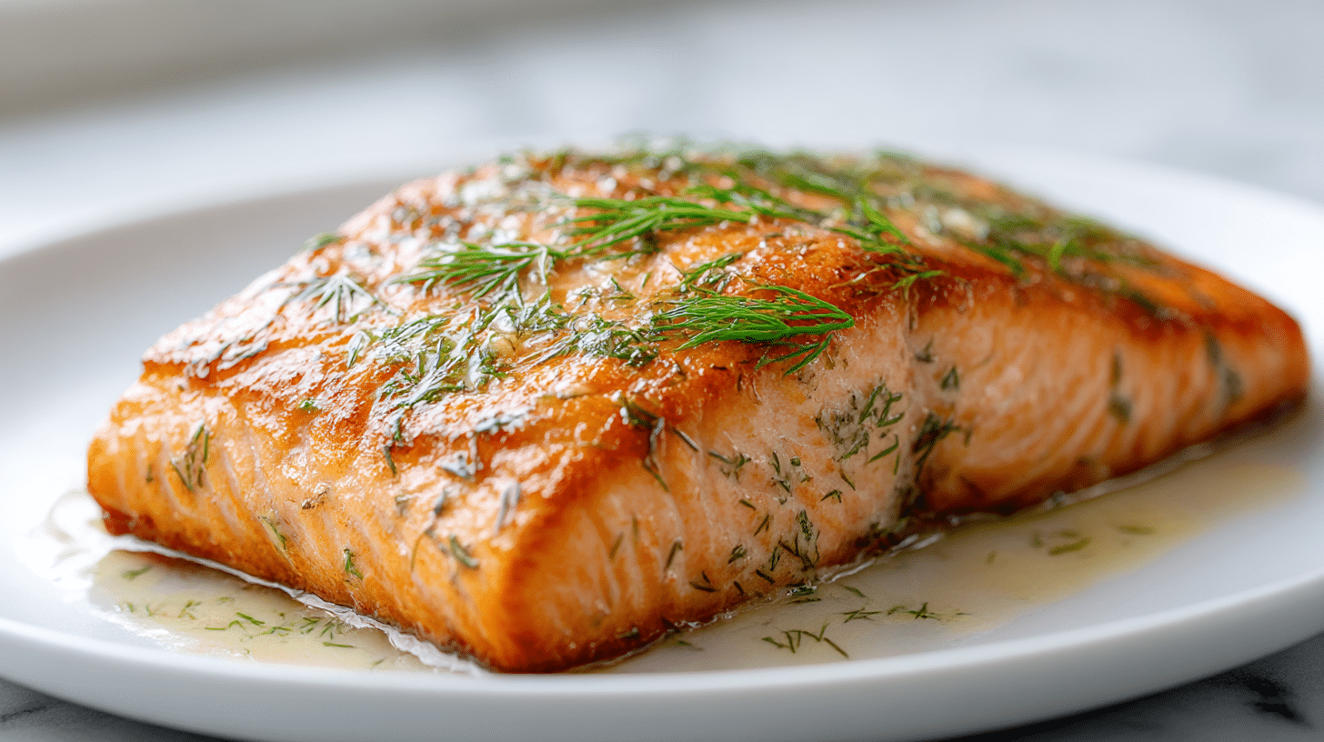 filet z łososia air fryer z sałatką