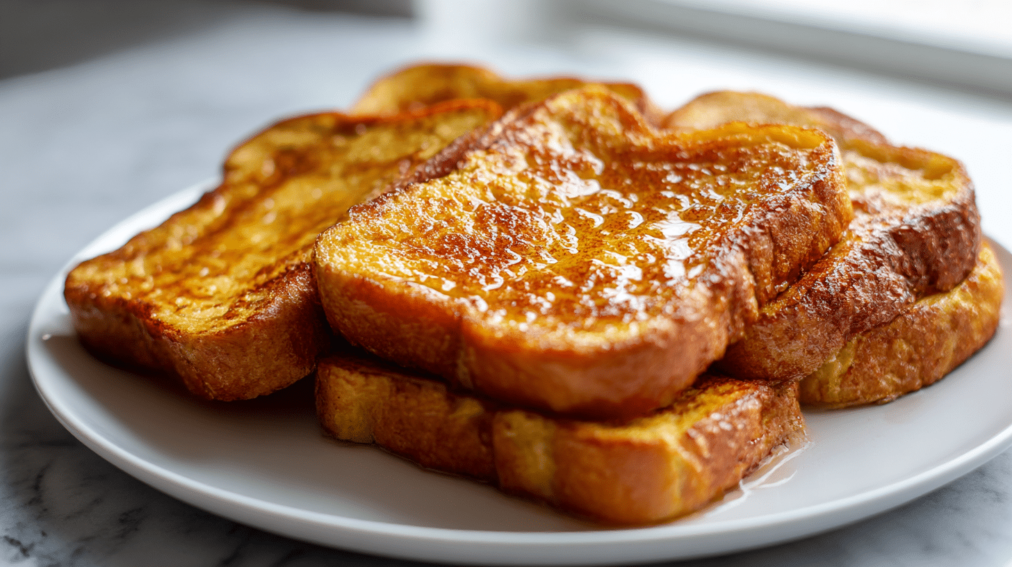 Delikatne francuskie tosty air fryer udekorowane owocami