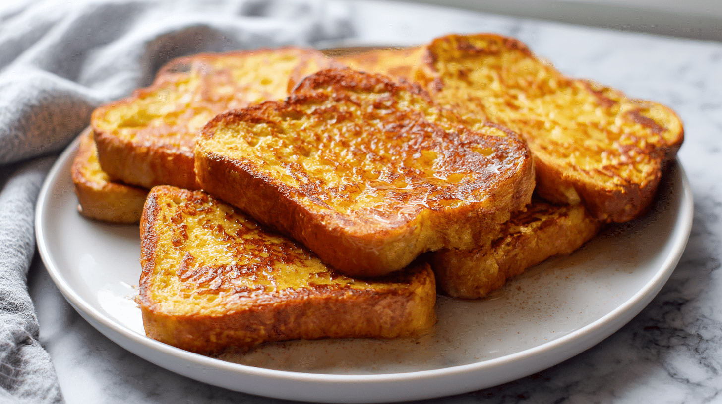 Francuskie tosty air fryer z posypką cukrową
