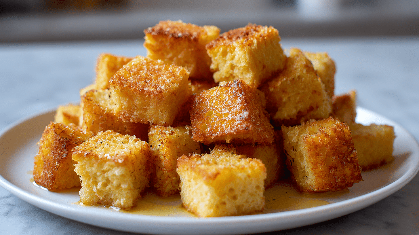 grzanki do żurku air fryer podawane ze zupą