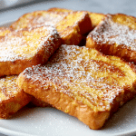 Pyszne grzanki francuskie air fryer przygotowane na złoto.