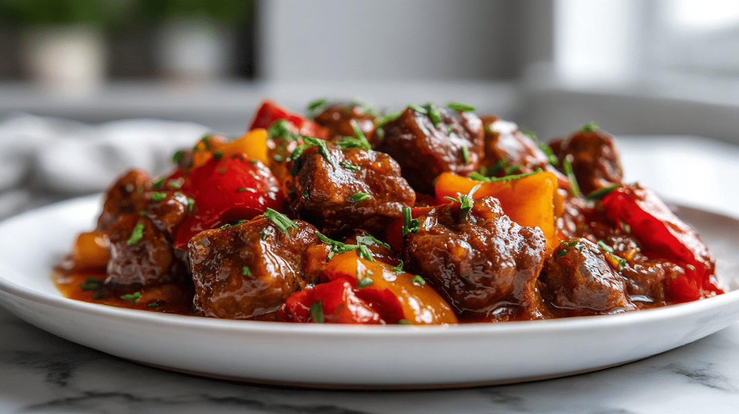 gulasz wołowy air fryer gotowy do podania