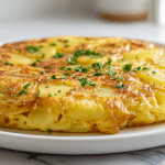 Pyszny hiszpański omlet air fryer gotowy do podania