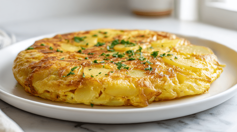 Pyszny hiszpański omlet air fryer gotowy do podania