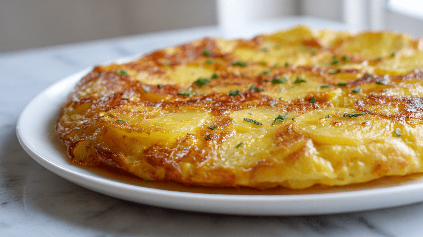 Smaczny hiszpański omlet air fryer z serami i ziołami