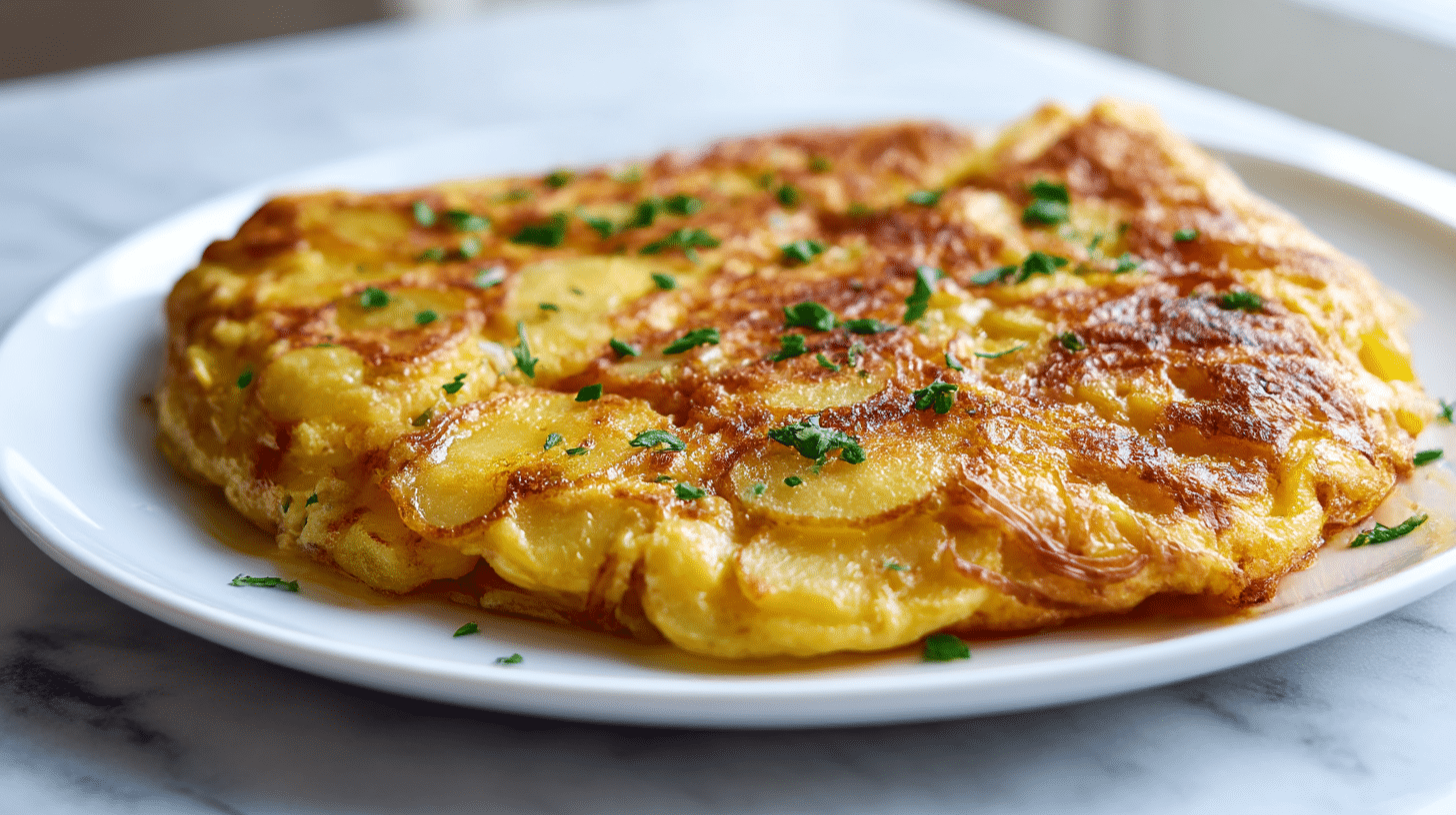 Kreatywny hiszpański omlet air fryer z sezonowymi warzywami