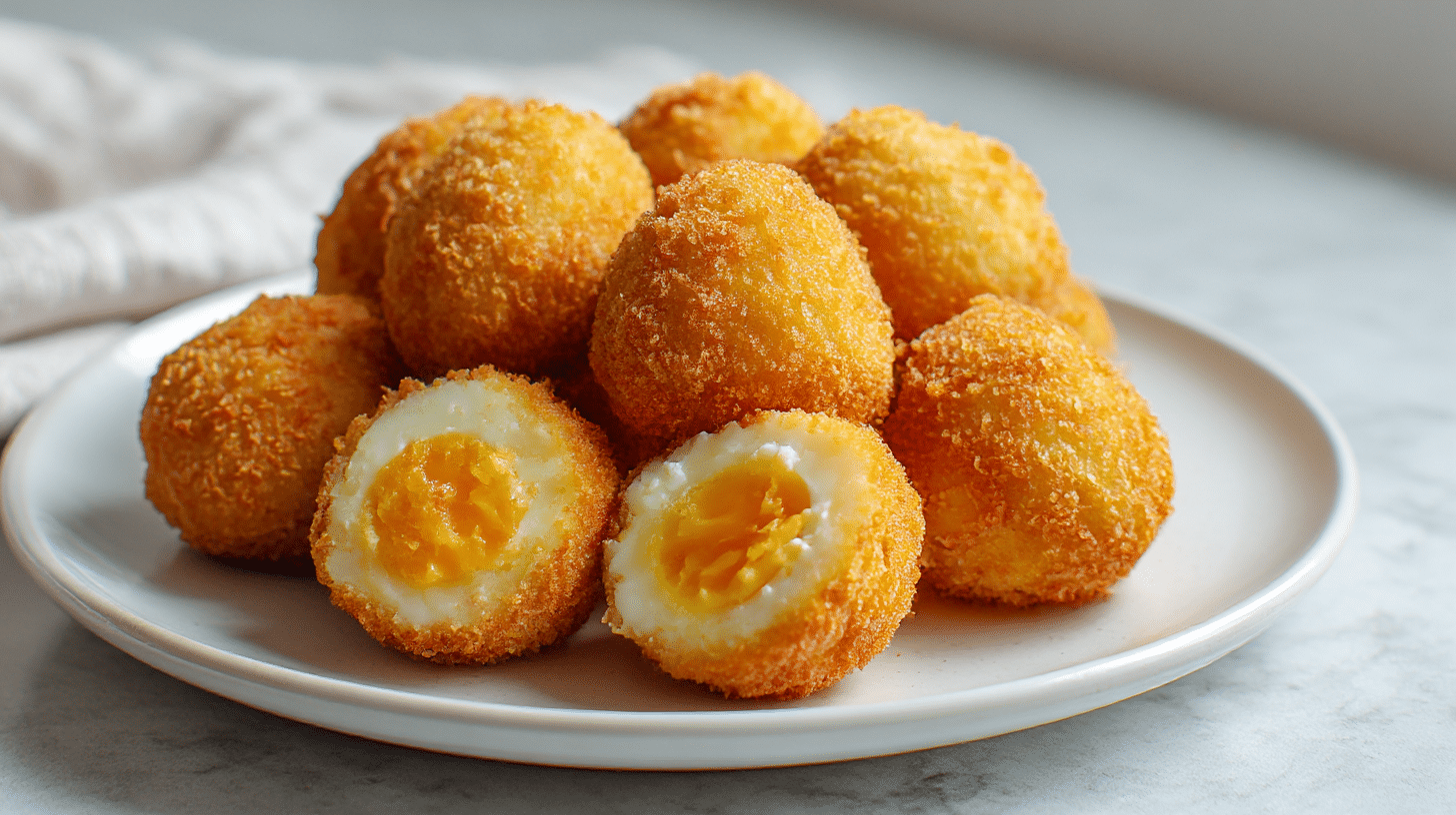 jajka po wiedeńsku air fryer serwowane na stole