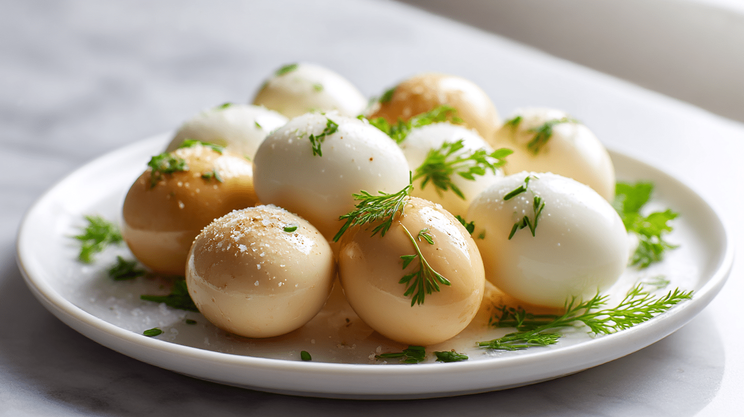 Wielkanocne jajka air fryer - pięknie podane na talerzu