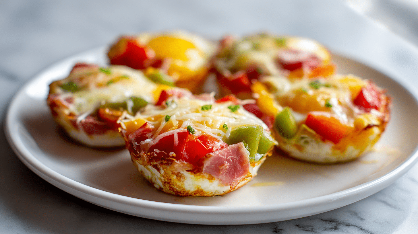 jajka zapiekane air fryer na talerzu