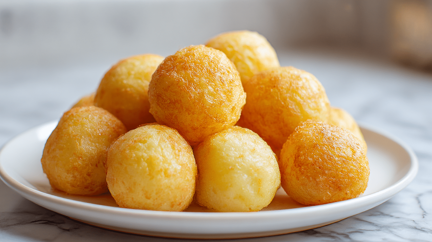 Przygotowane kopytka airfryer, które są lekkie i chrupiące.