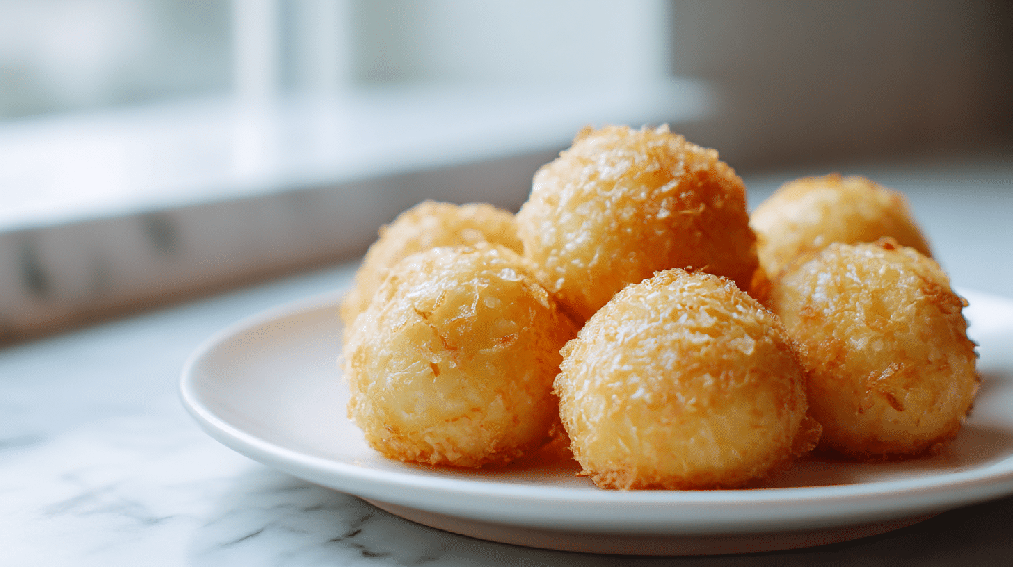 Kolejna porcja kopytek airfryer podana na talerzu.