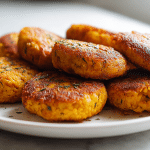 Kotlety z ciecierzycy air fryer na talerzu