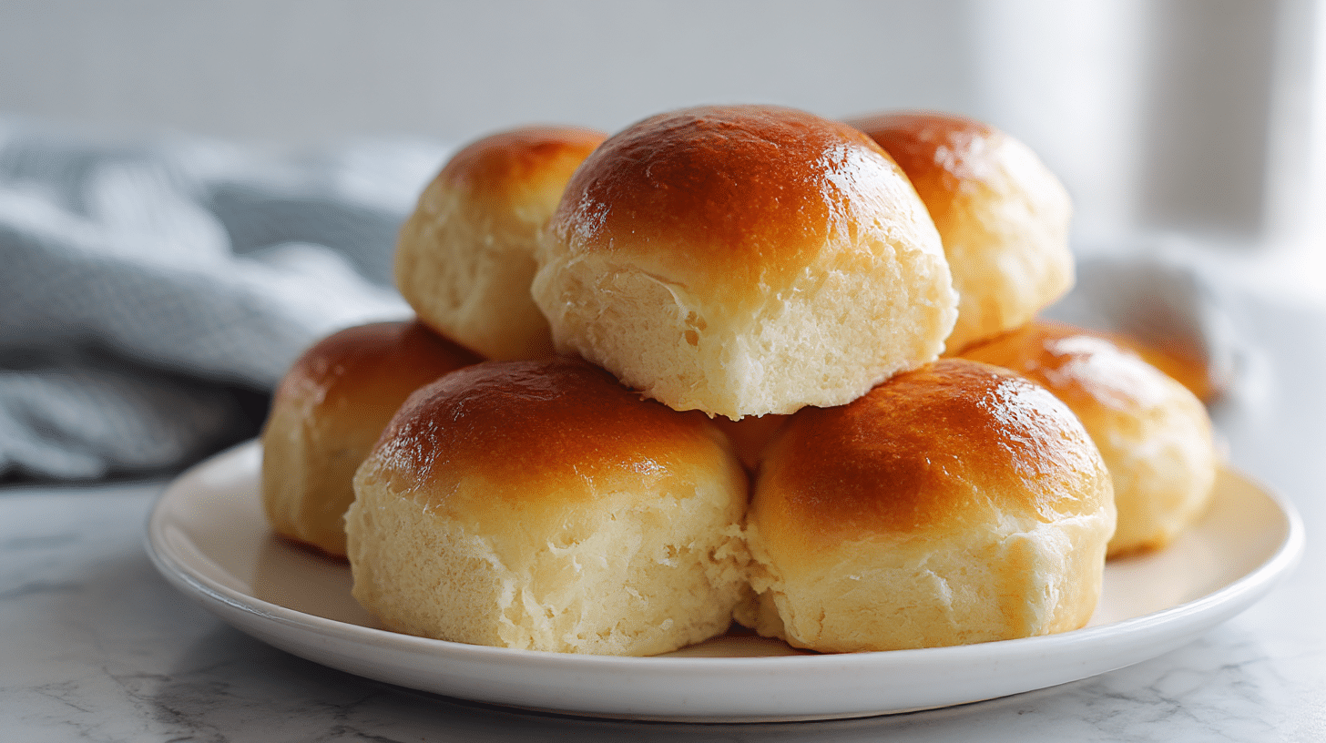 soczyste low carb bułki air fryer na talerzu