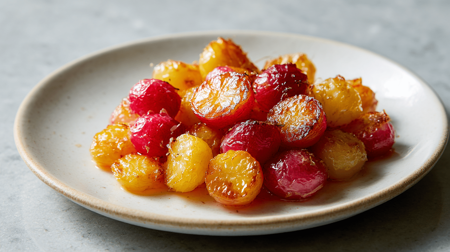 Złote pieczone rzodkiewki w air fryerze - pieczone rzodkiewki air fryer