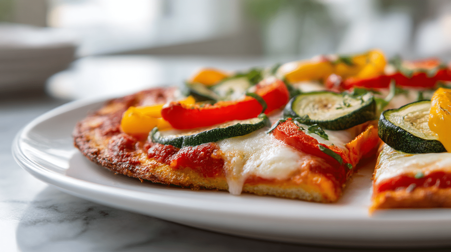 pizza bezglutenowa air fryer z soczystą salsą pomidorową