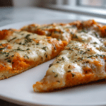 pyszna pizza z batatów air fryer na talerzu