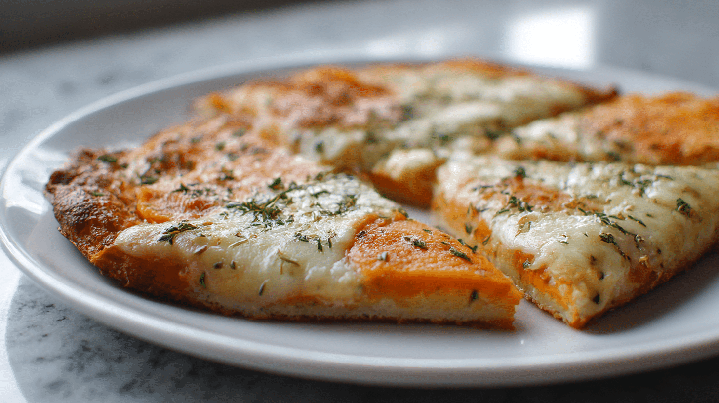 pizza z batatów air fryer z nadzieniem serowym