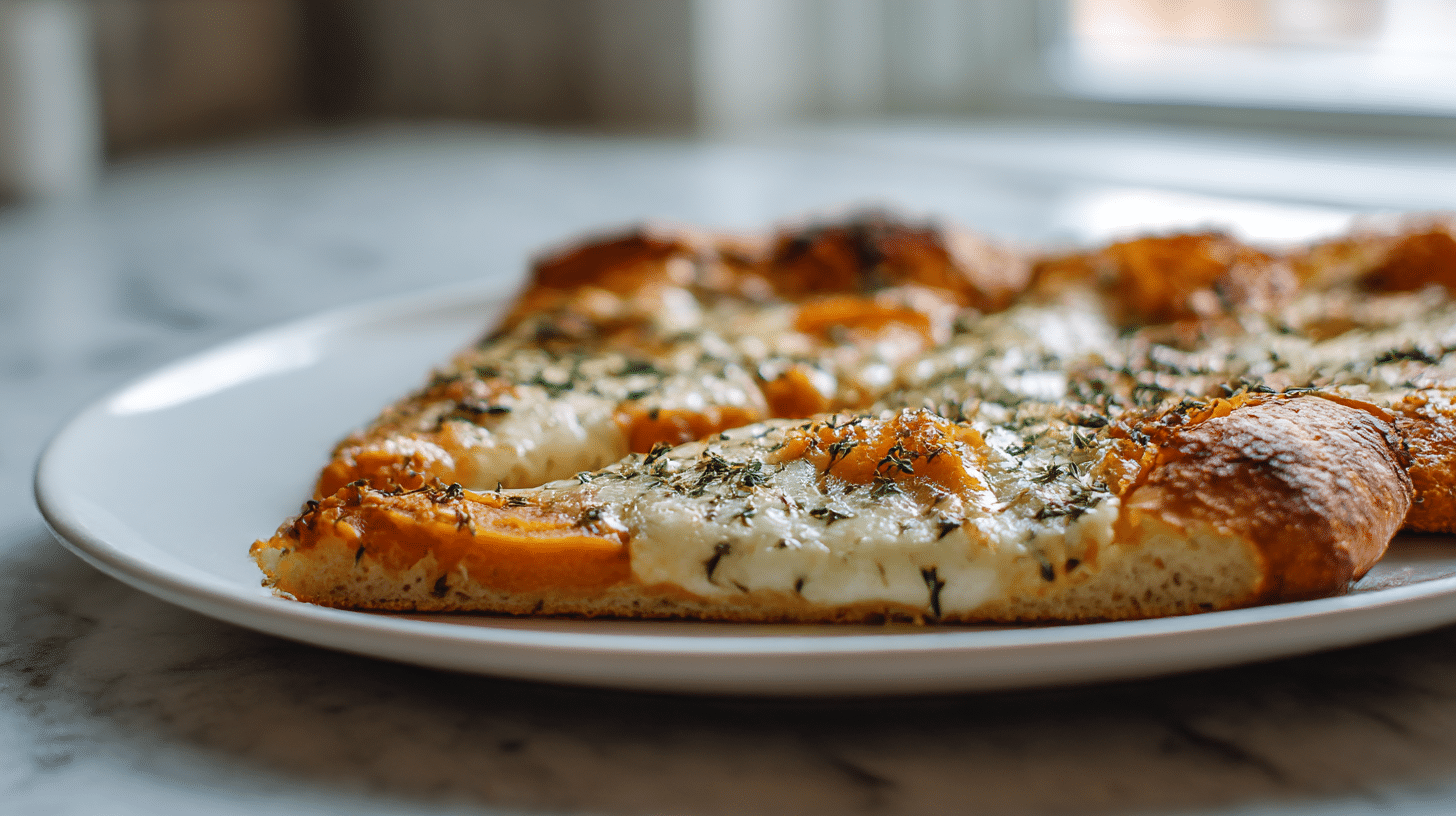 apetyczna pizza z batatów air fryer na stole