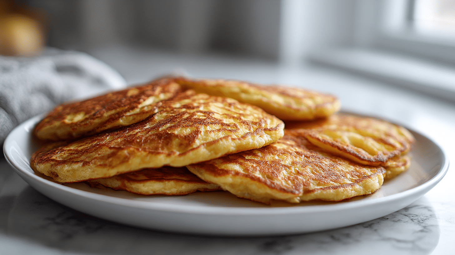 Racuchy airfryer na talerzu z owocami