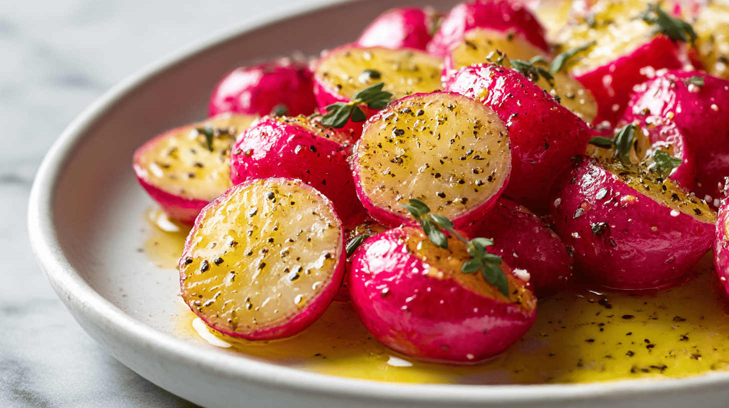 rzodkiewki pieczone air fryer z sosem