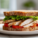 pyszny sandwich z kurczakiem air fryer gotowy do podania