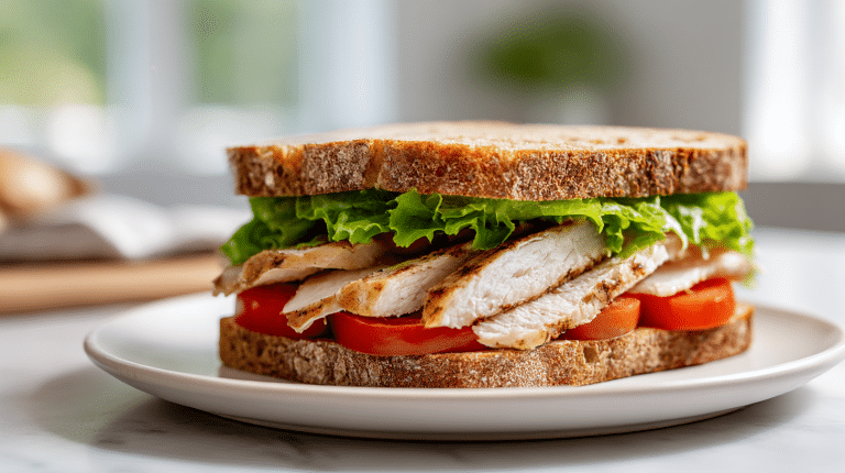 pyszny sandwich z kurczakiem air fryer gotowy do podania