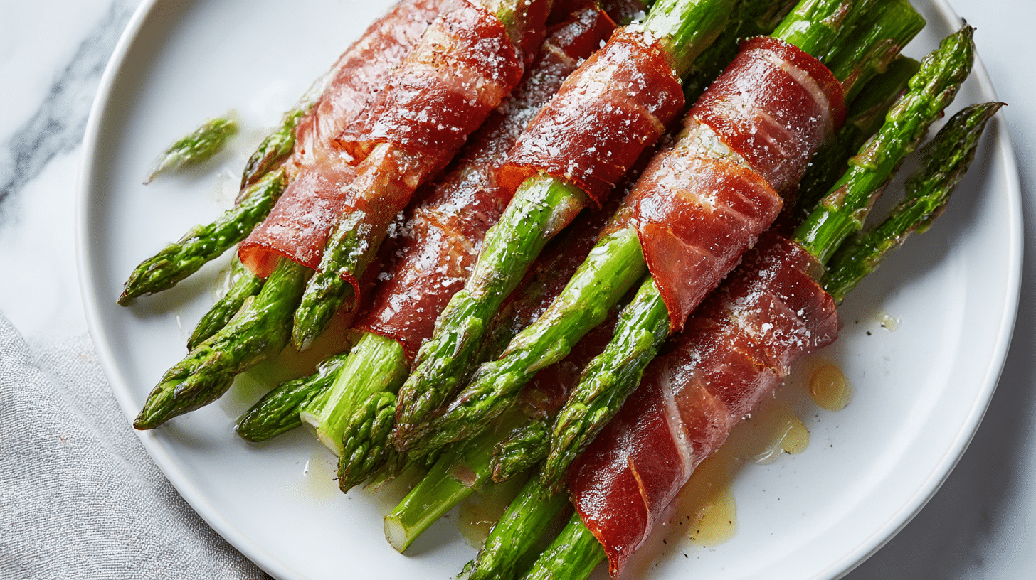 Przygotowanie szparagów wędliną w air fryer
