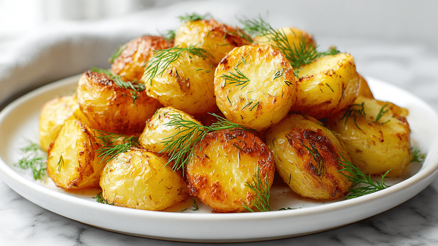 ziemniaki z koperkiem air fryer w misce