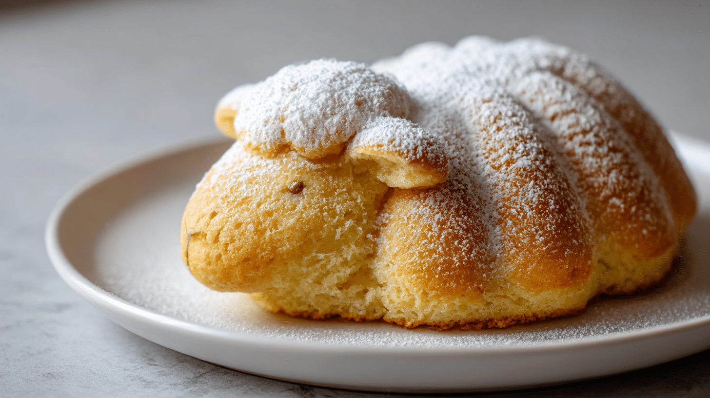 baranek z ciasta air fryer serwowany z kolorowymi jajkami