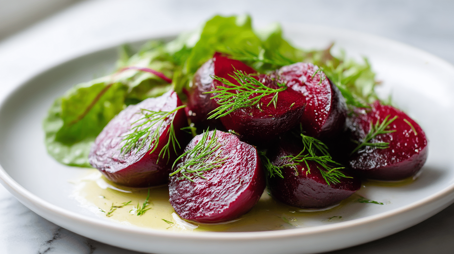 buraczki z botwiny air fryer serwowane z sosem