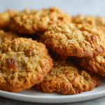 Pyszne ciasteczka owsiane air fryer na talerzu