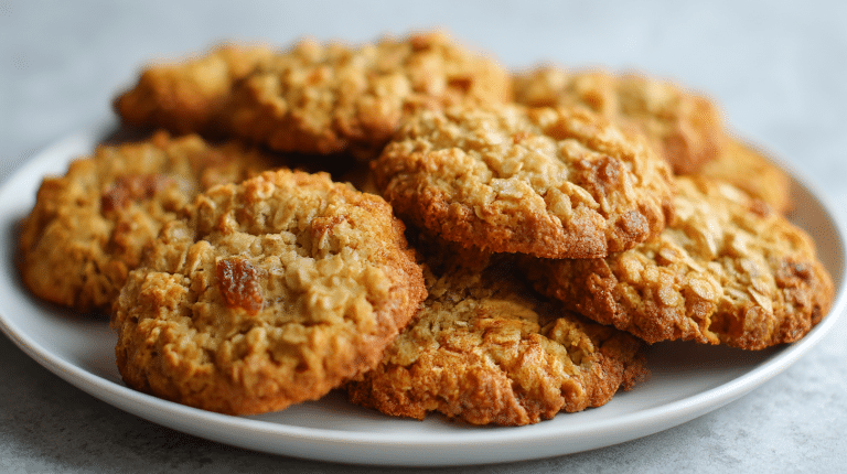 Pyszne ciasteczka owsiane air fryer na talerzu