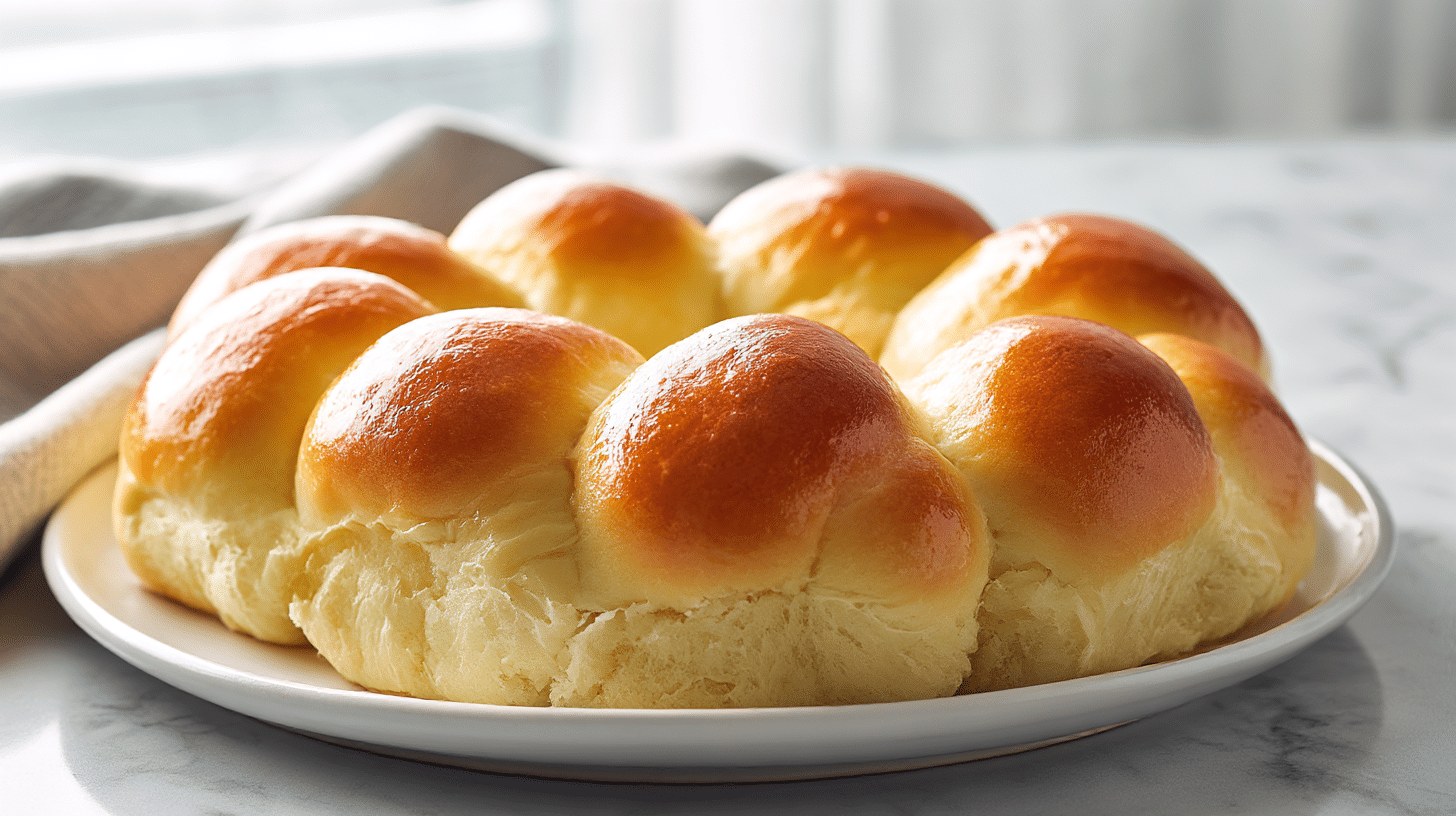 Drożdżówki air fryer przygotowane z dżemem i posypane cukrem pudrem.