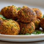 pyszne falafel air fryer na talerzu