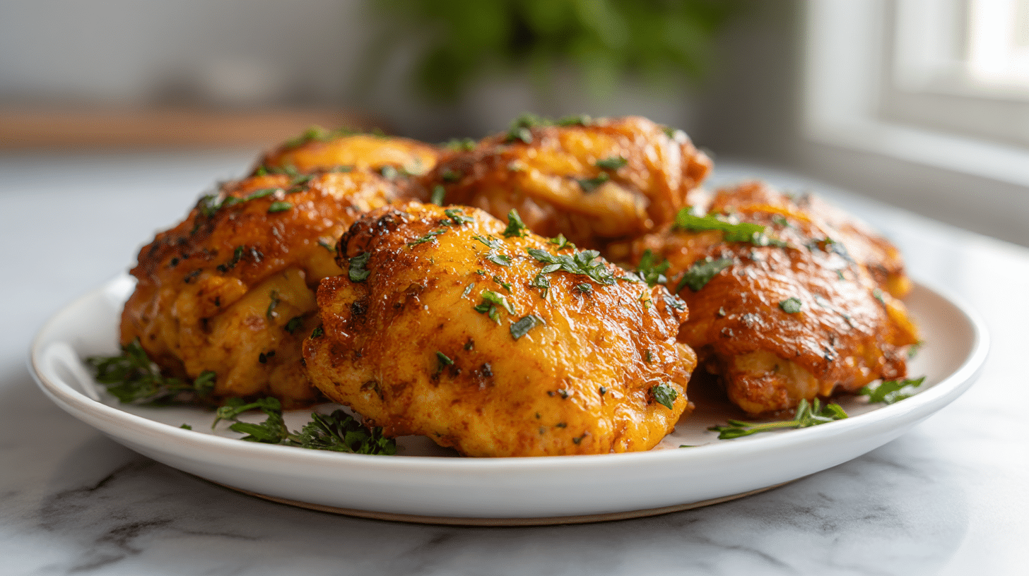 keto kurczak air fryer podany z sałatką