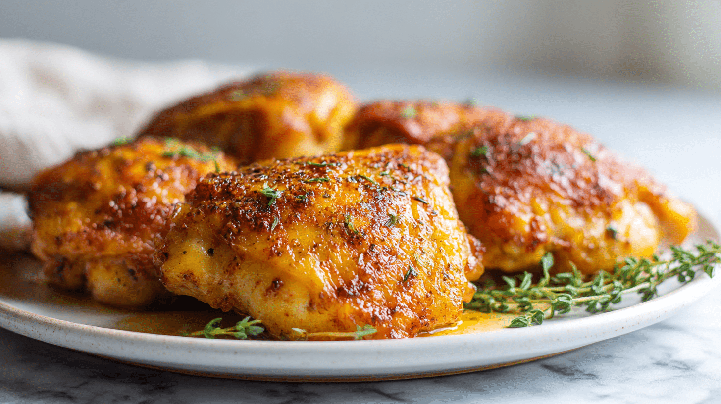 keto kurczak air fryer serwowany na talerzu